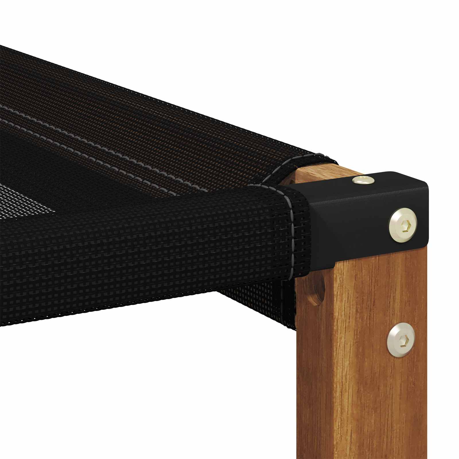 2 Darab Kültéri Középső kanapé Tömör akácfa és textilén szövet