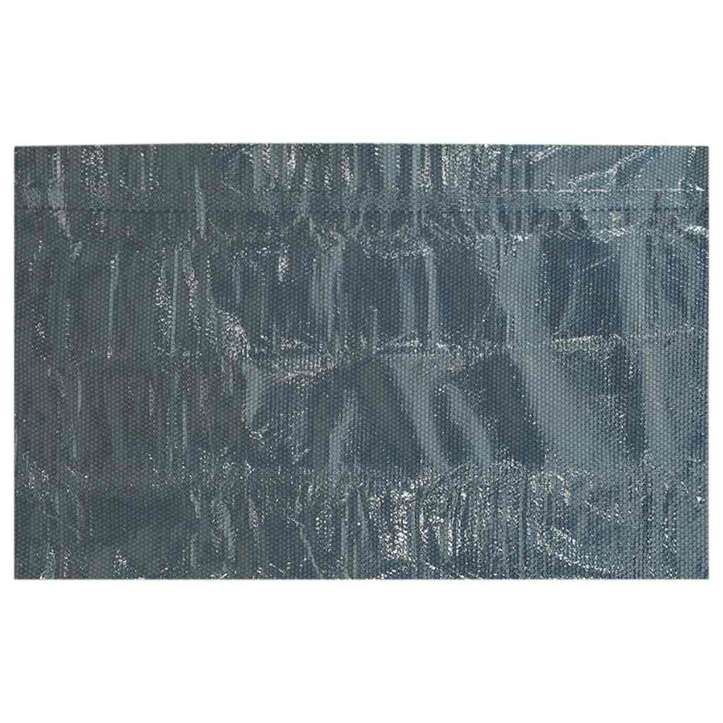 Fekete és kék napelemes lebegő PE medencefólia 1000 x 500 cm