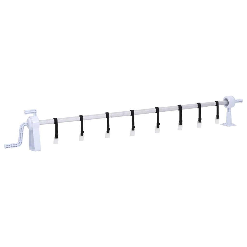 Műanyag aljú medencefólia-tekerő