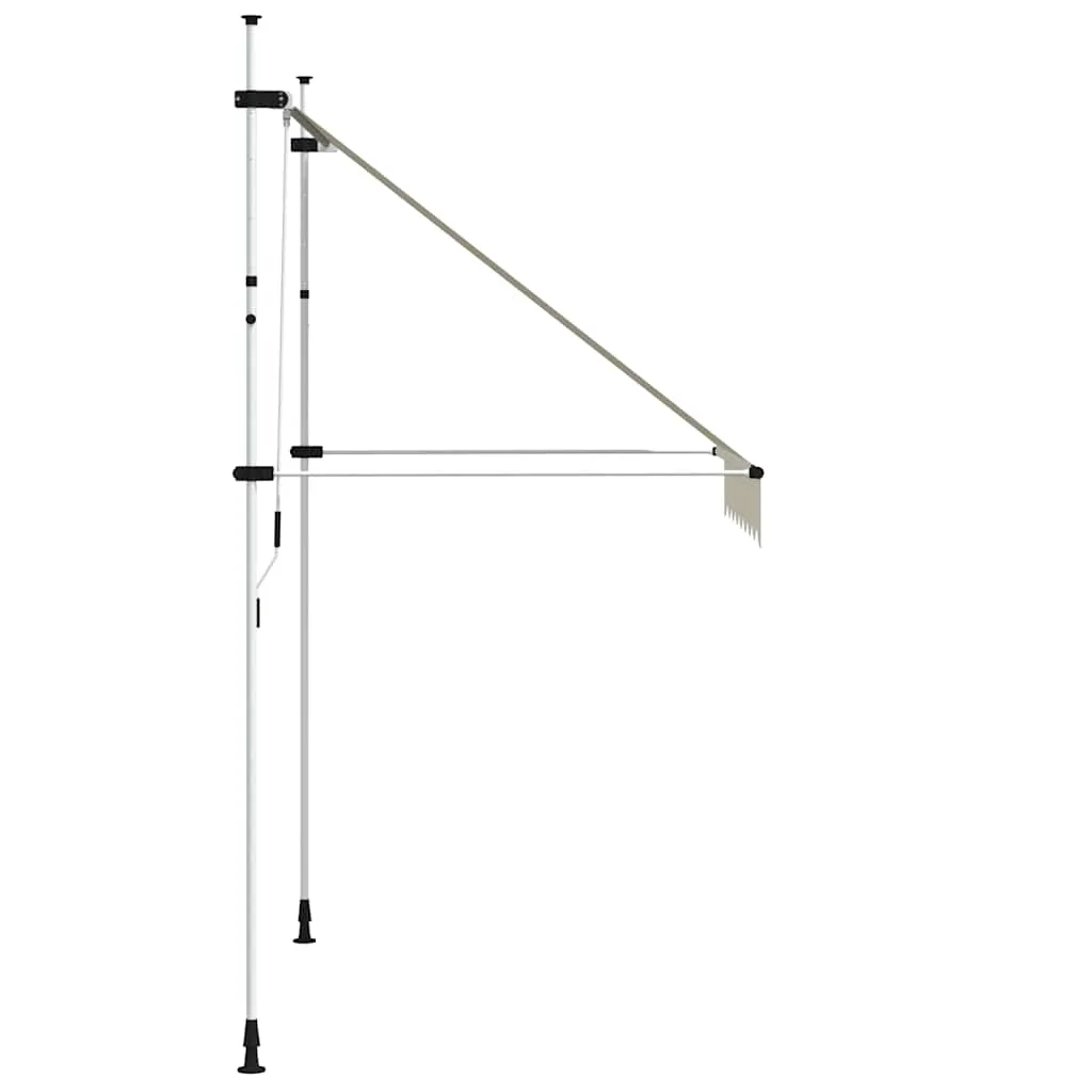 Kézzel feltekerhető krémszínű napellenző 200 cm