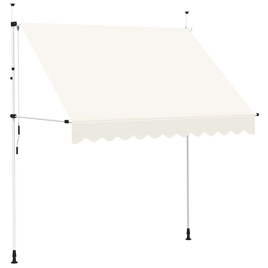 Kézzel feltekerhető krémszínű napellenző 250 cm