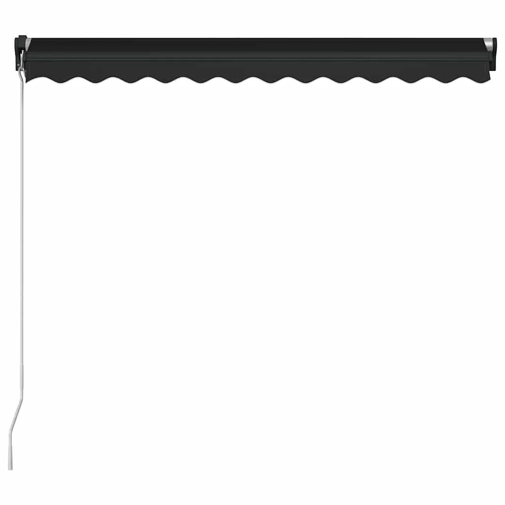 Antracitszürke kézzel behúzható napellenző 350 x 250 cm