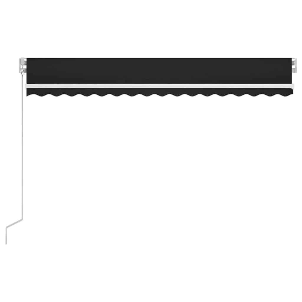Antracitszürke kézzel kihúzható LED-es napellenző 450 x 300 cm