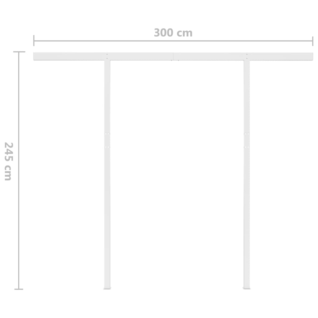 Kék/fehér automata szélérzékelős és LED-es napellenző 3x2,5 m