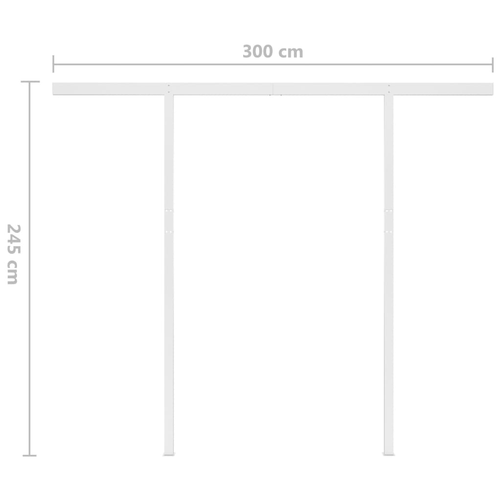 Antracitszürke szélérzékelős és LED-es napellenző 3x2,5 m