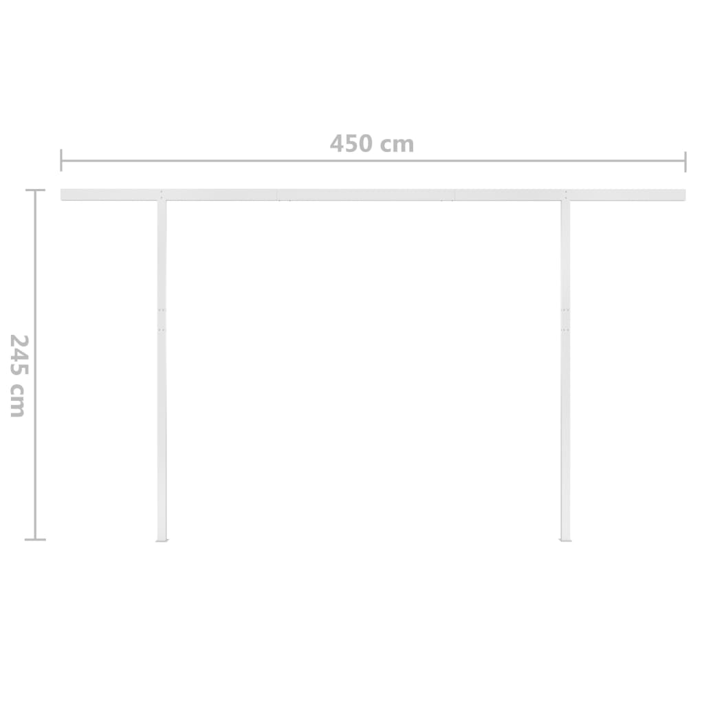 Antracitszürke automata napellenző póznákkal 5x3,5 m