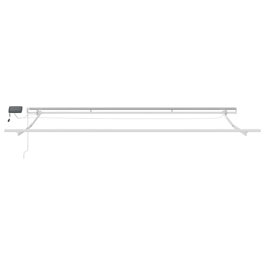 Napernyő keret LED -es lámpákkal Fehér 450 × 300 cm Alumínium