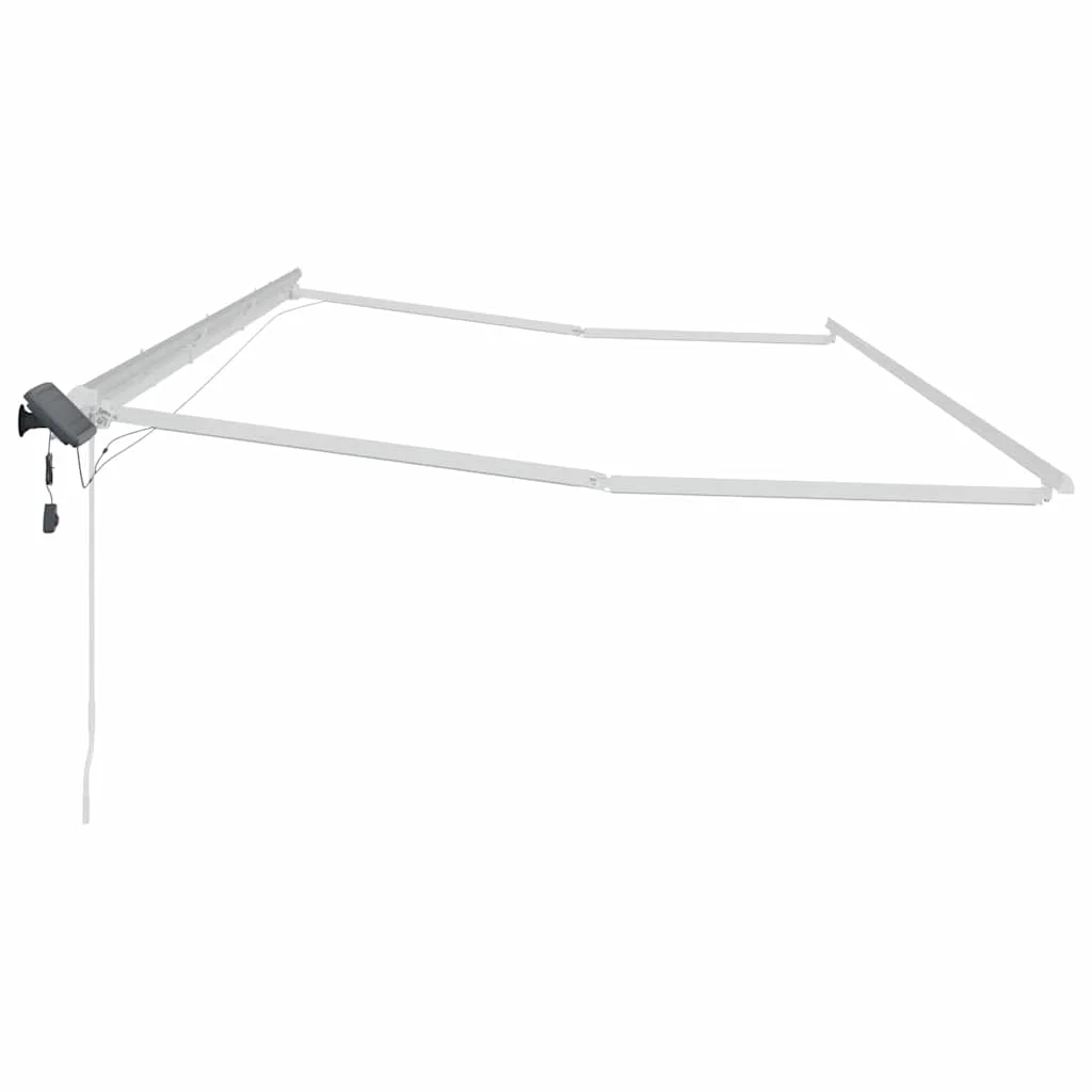 Napernyő keret LED -es lámpákkal Fehér 600 × 300 cm Alumínium