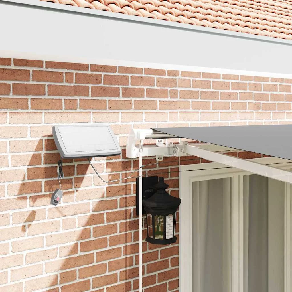 Napernyő keret LED -es lámpákkal Fehér 400 × 350 cm Alumínium