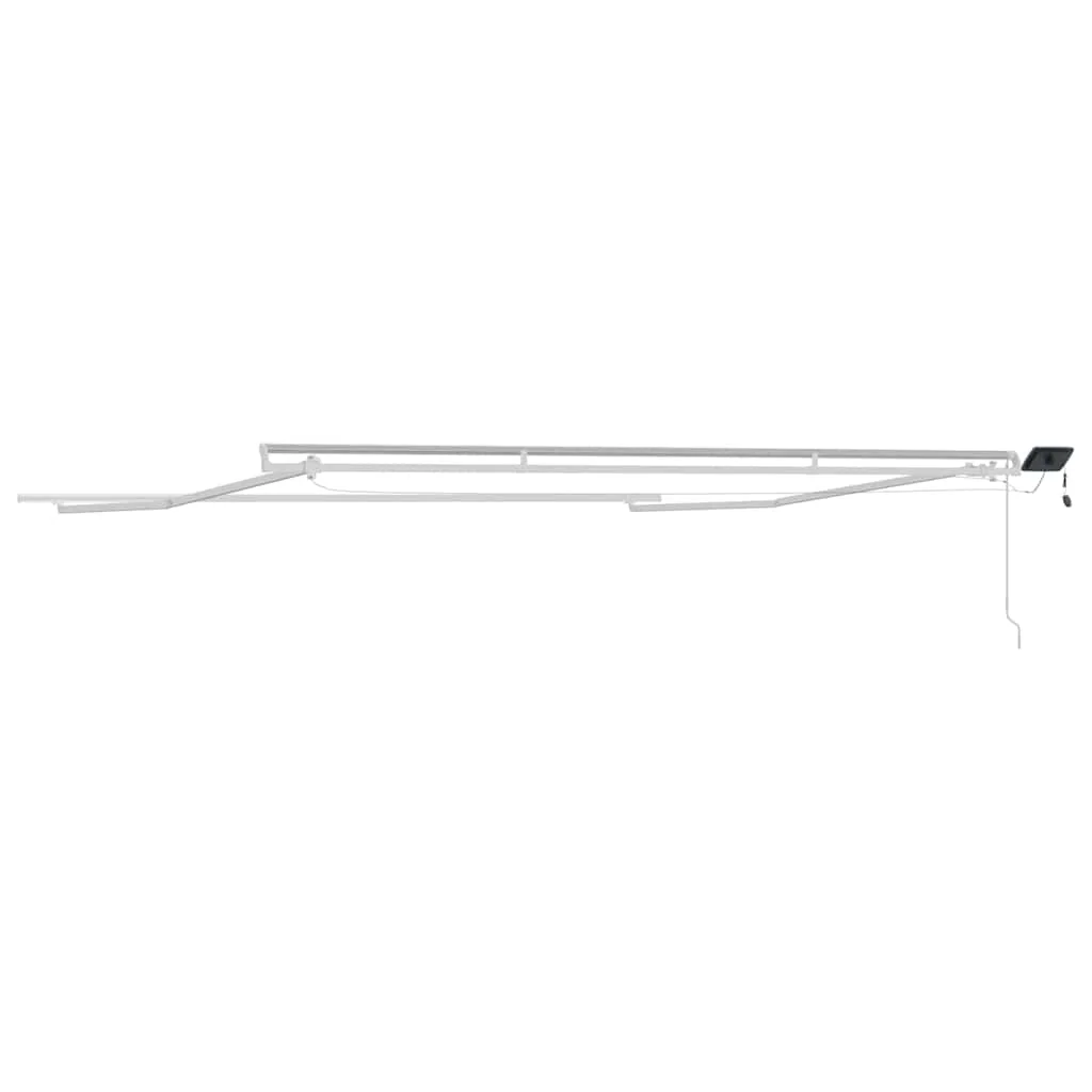 Napernyő keret LED -es lámpákkal Fehér 400 × 350 cm Alumínium