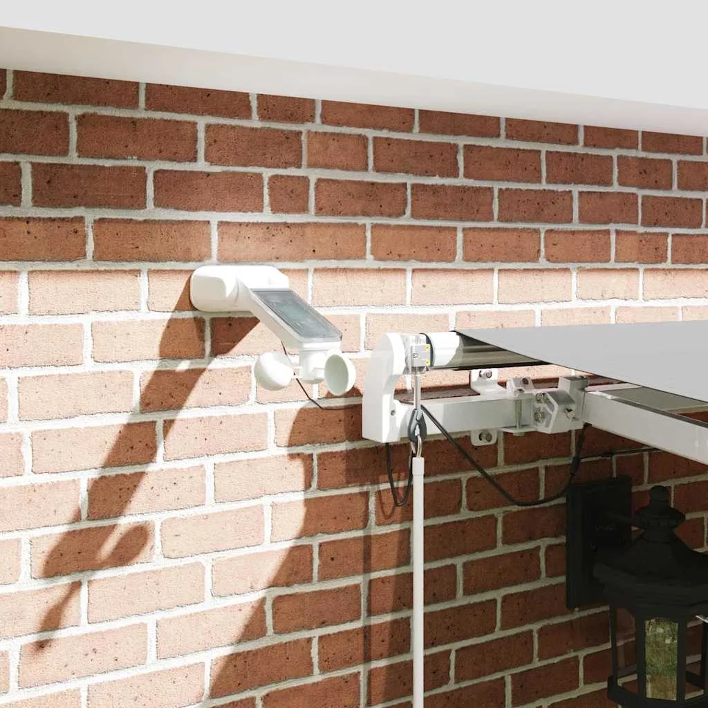 Napernyő keret LED -es lámpákkal Fehér 500 × 350 cm Alumínium