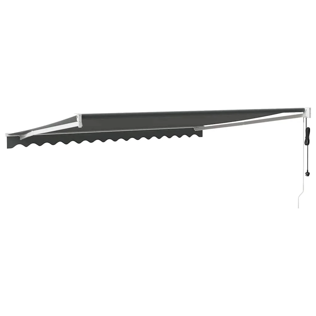 Antracitszürke automata behúzható napellenző 5 x 3 m