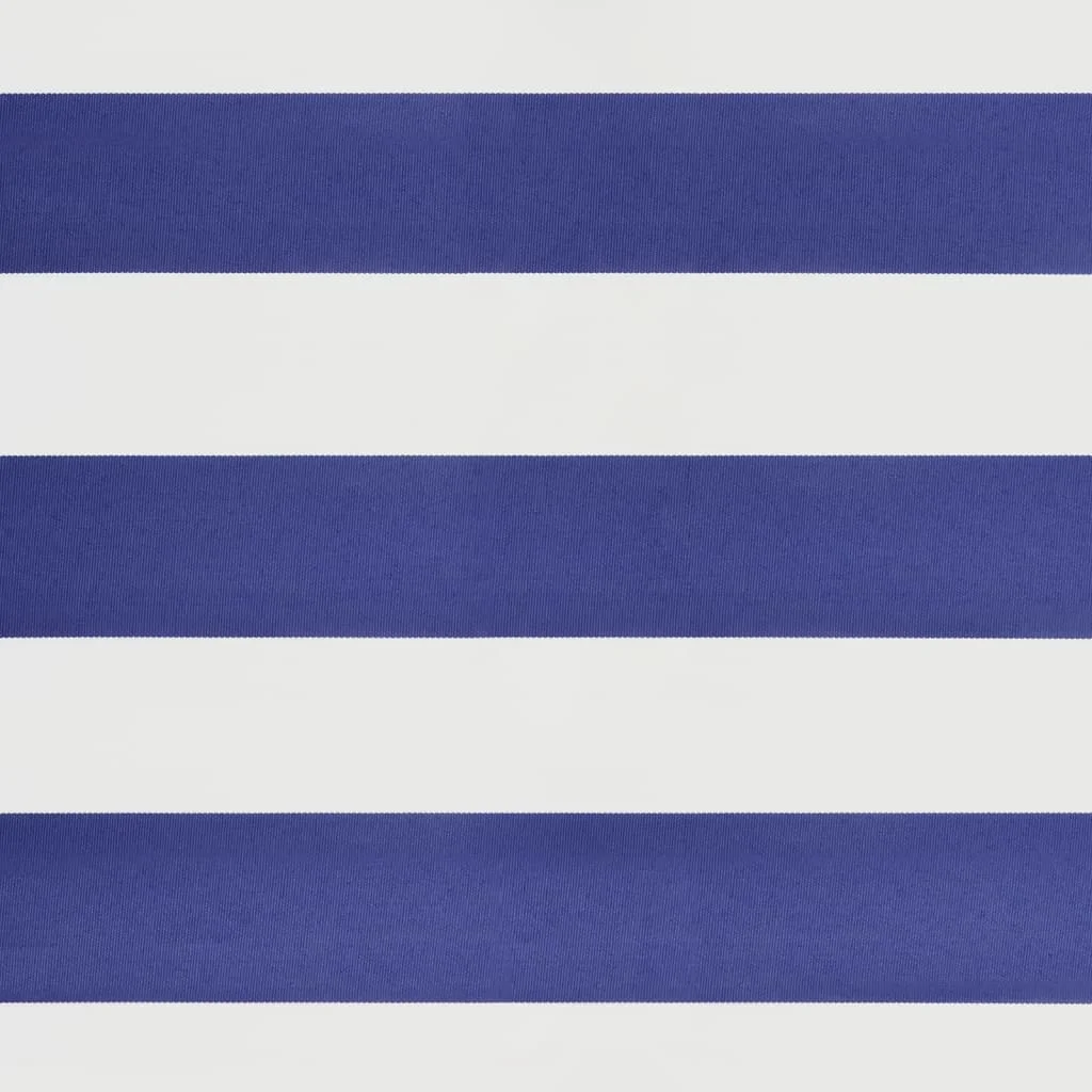 Kék és fehér automata behúzható napellenző 3 x 2,5 m