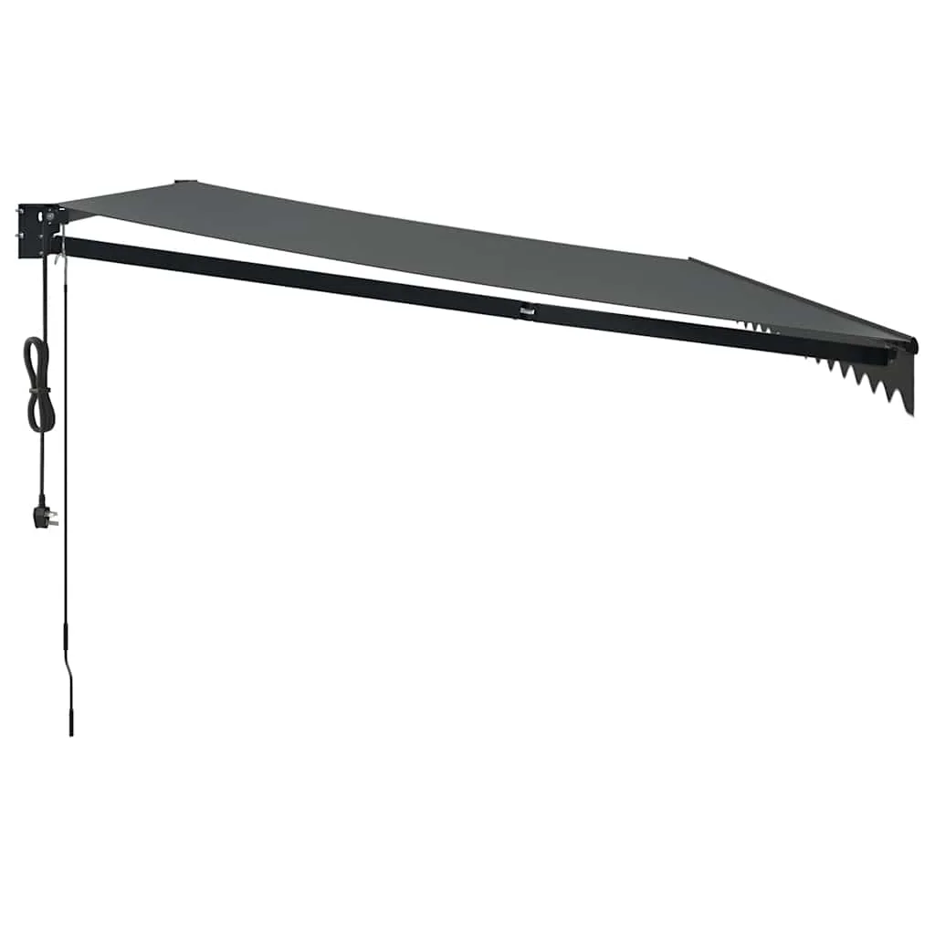 Antracitszürke automata behúzható napellenző 5 x 3 m