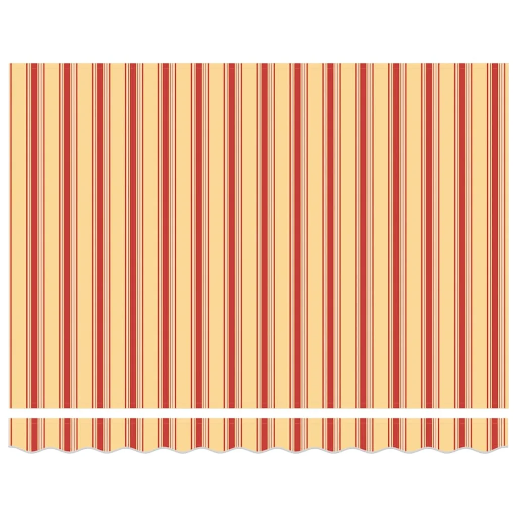 Sárga-fehér szövet és alumínium behúzható napellenző 3,5x2,5 m