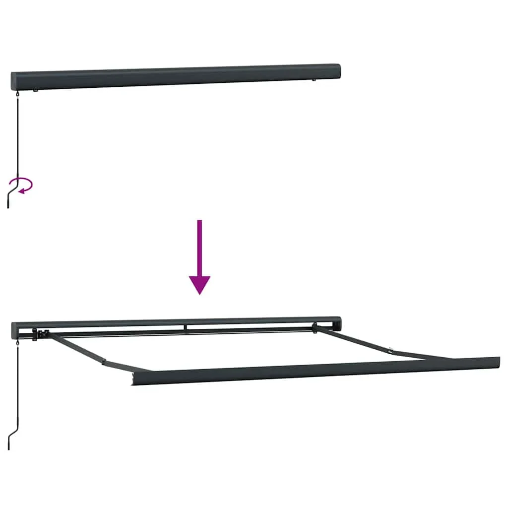 Burgundi vörös kézzel kihúzható napellenző 300 x 250 cm