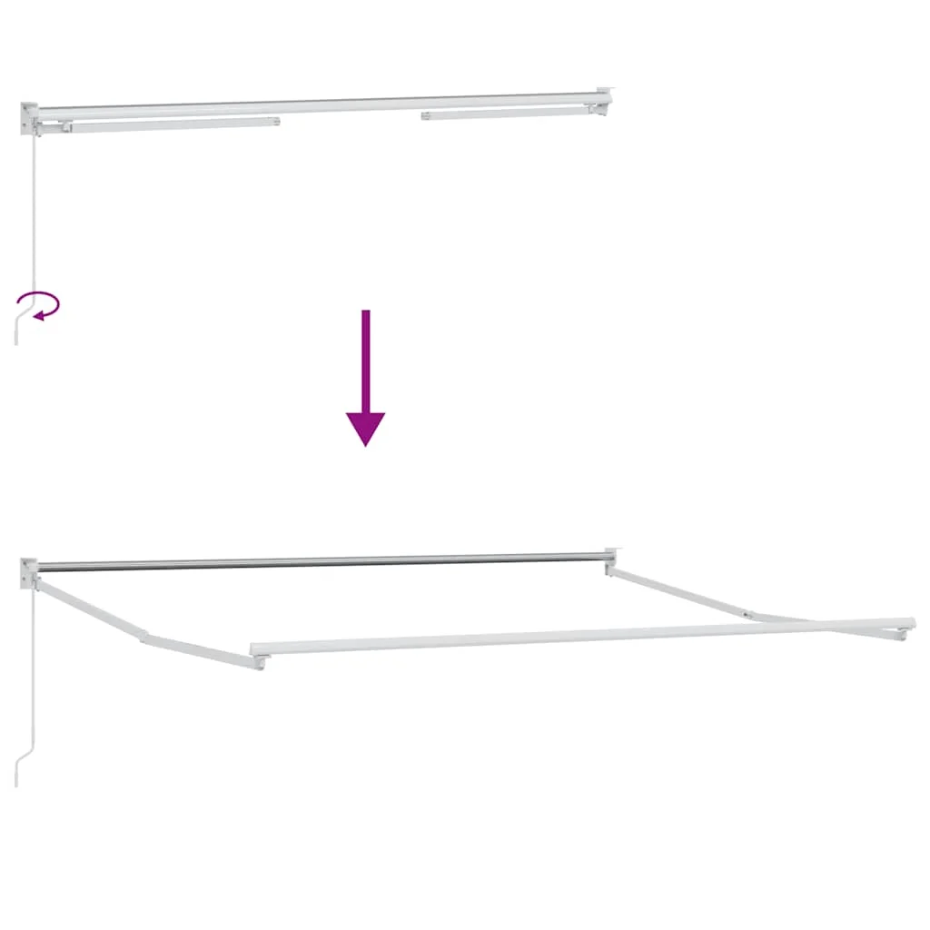 Barna kézzel kihúzható napellenző 300 x 250 cm