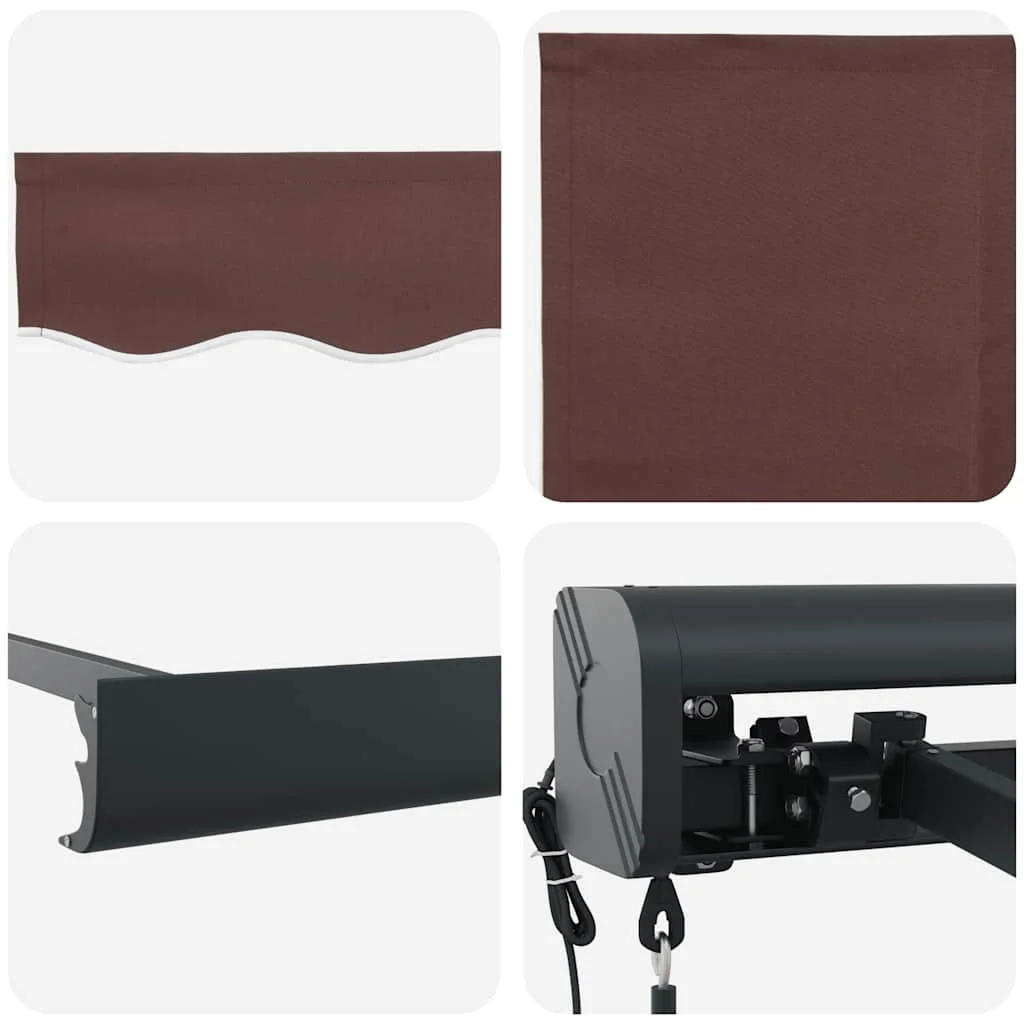 Barna automata kihúzható napellenző 300x250 cm