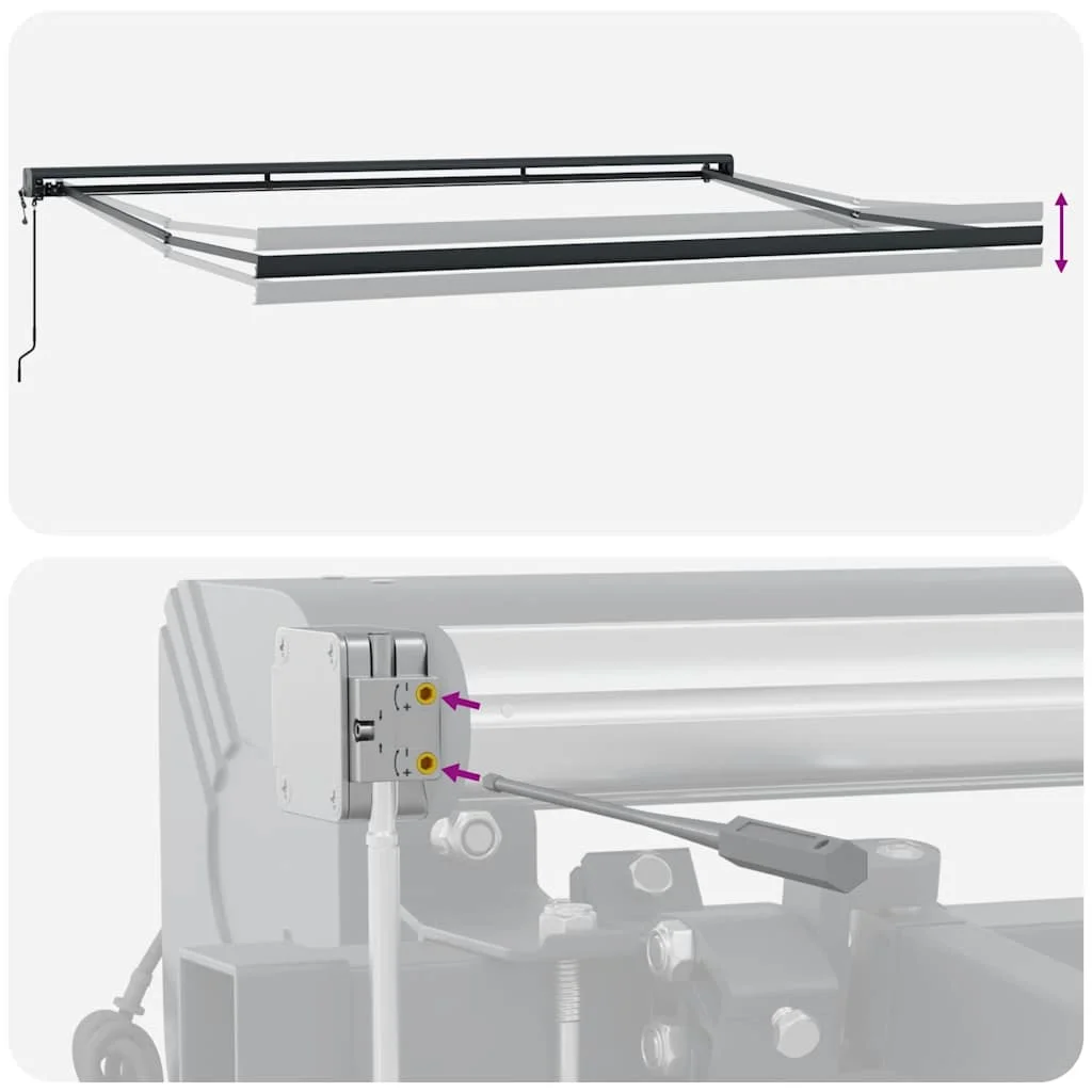 Barna automata kihúzható napellenző 450 x 300 cm
