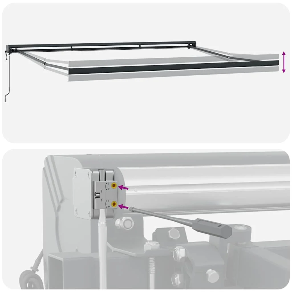Barna automata kihúzható napellenző 500 x 300 cm