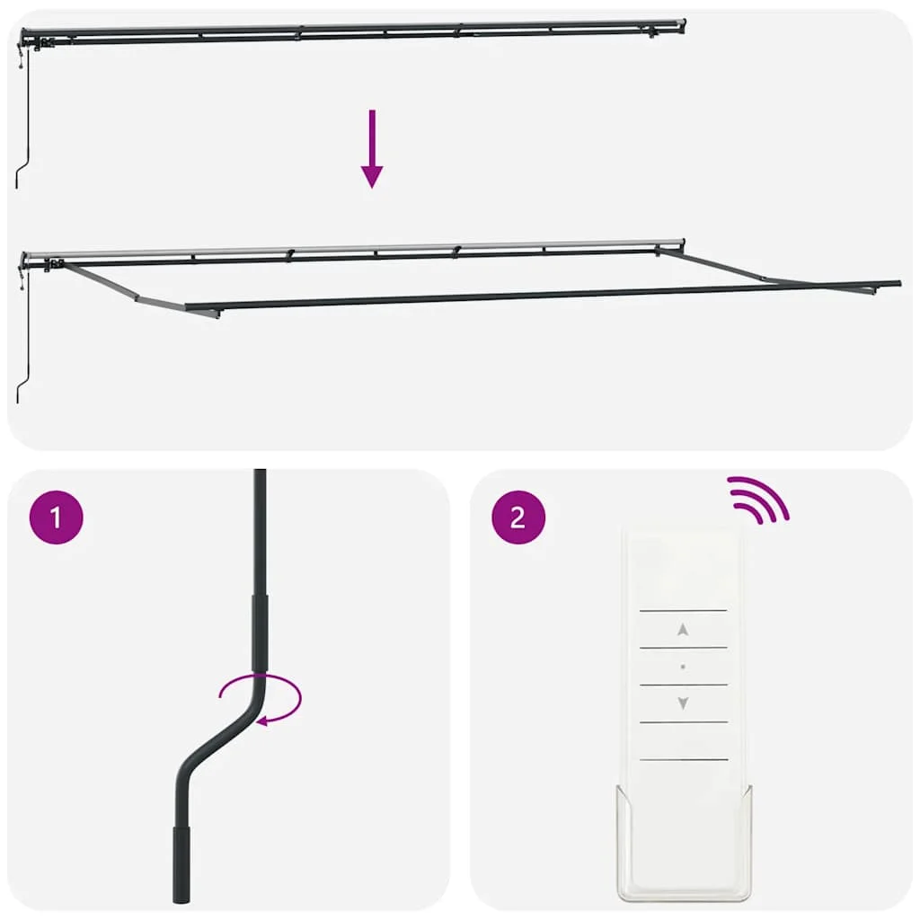 Barna automata kihúzható napellenző 600 x 300 cm