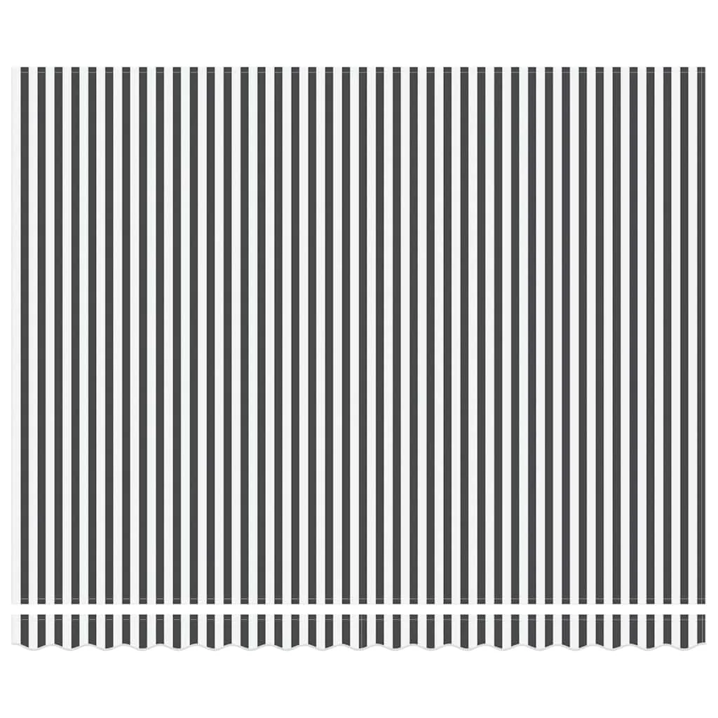 Antracitszürke-fehér LED-es kézi napellenző 400 x 300 cm