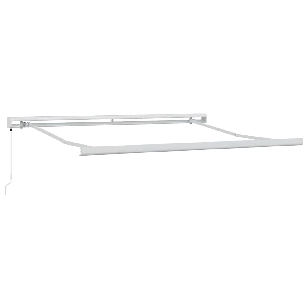 Behúzható napellenző Fehér 300 x 250 cm Szövet, Fém
