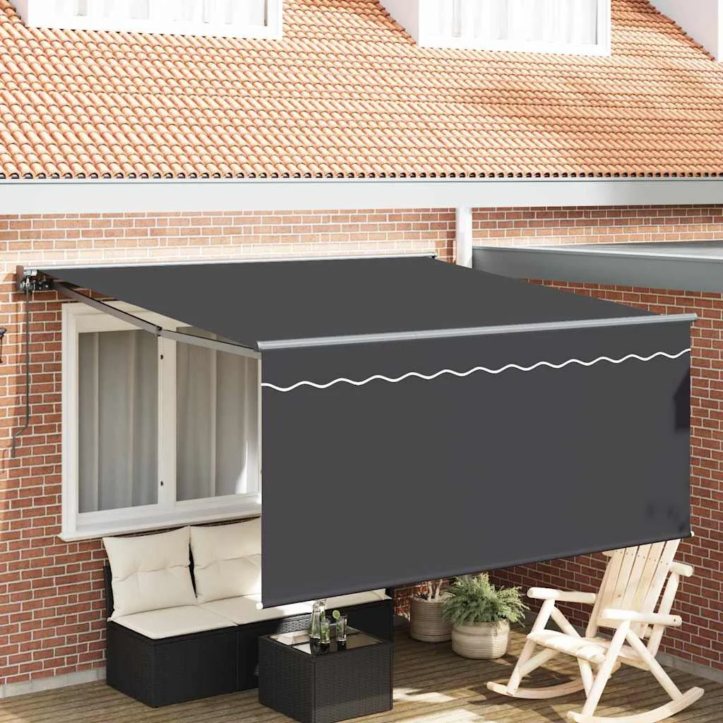 Behúzható napellenző Antracit Szürke 350 x 250 cm