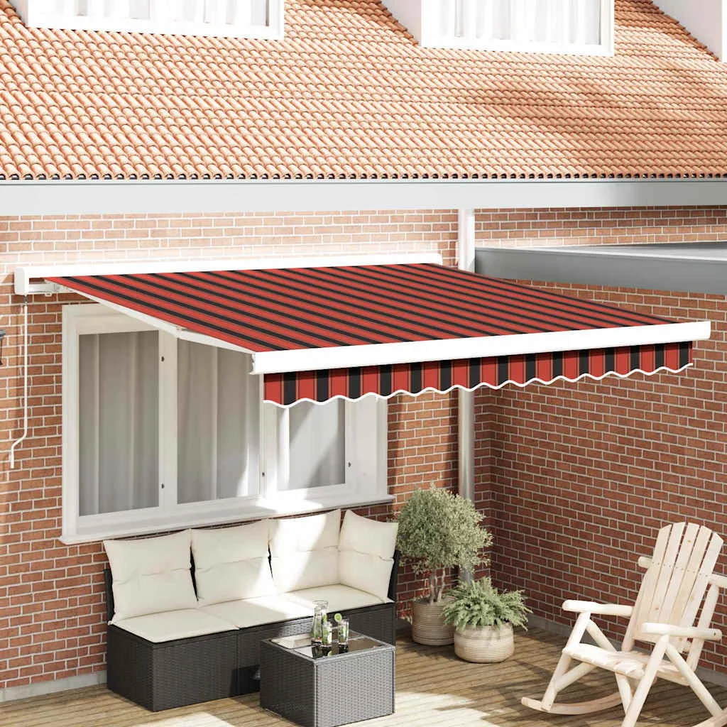Behúzható napellenző Narancs és Barna 350 x 250 cm
