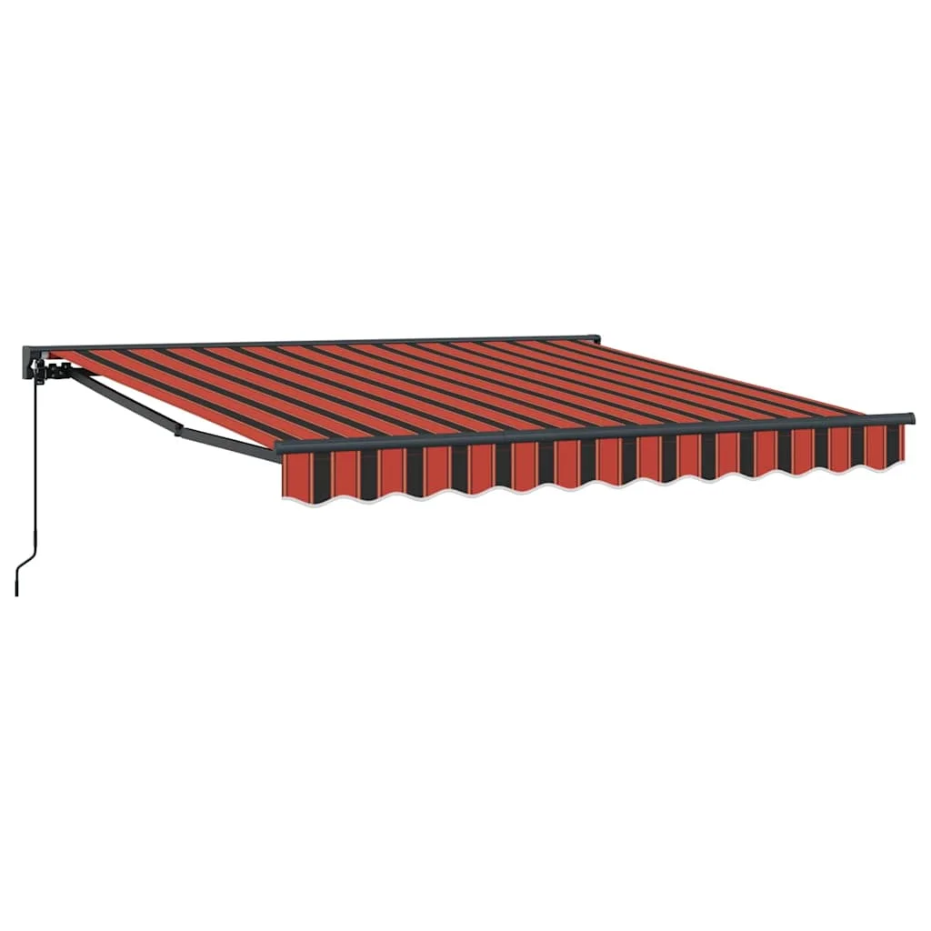 Behúzható napellenző Narancs és Barna 350x250 cm