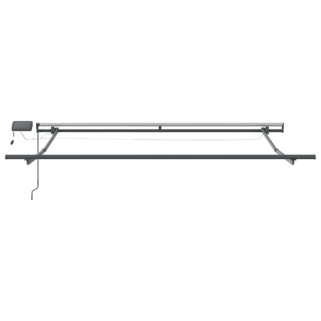 Manuális Behúzható Napellenző LED világítással Sárga és Narancs 350x250 cm