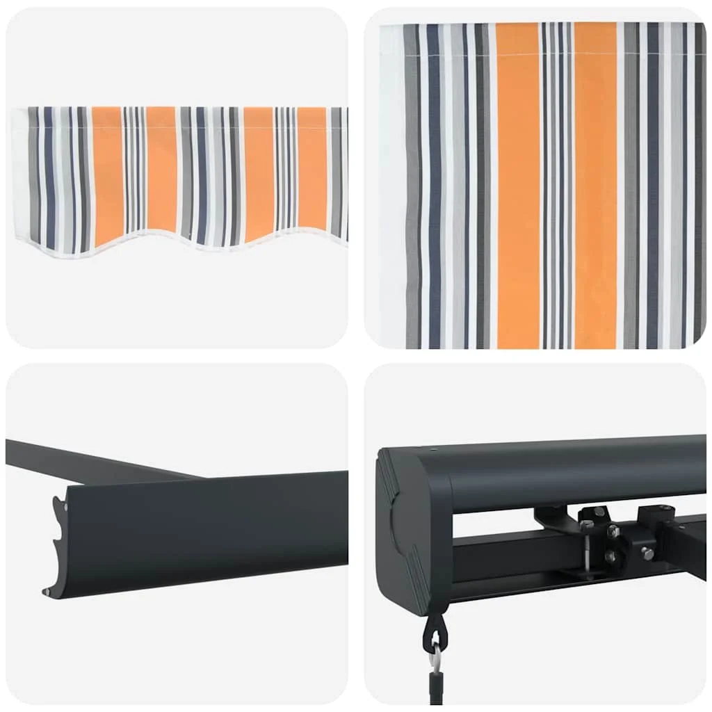 Behúzható napellenző Sokszínű 350 x 250 cm Szövet, Fém