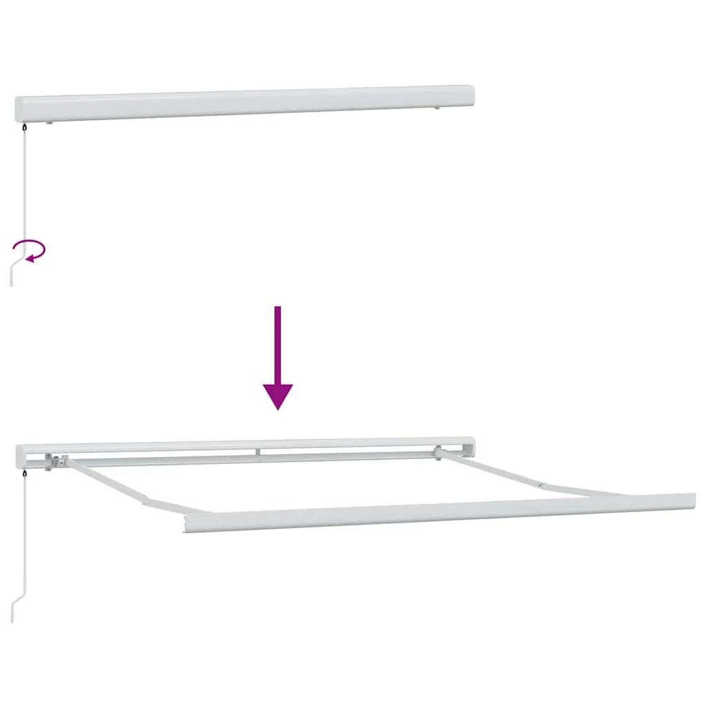 Behúzható napellenző Sokszínű 350 x 250 cm Szövet, Fém