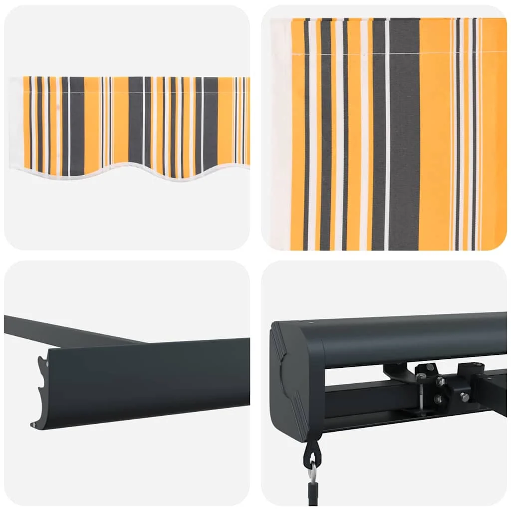 Behúzható napellenző Sokszínű 350 x 250 cm Szövet, Fém