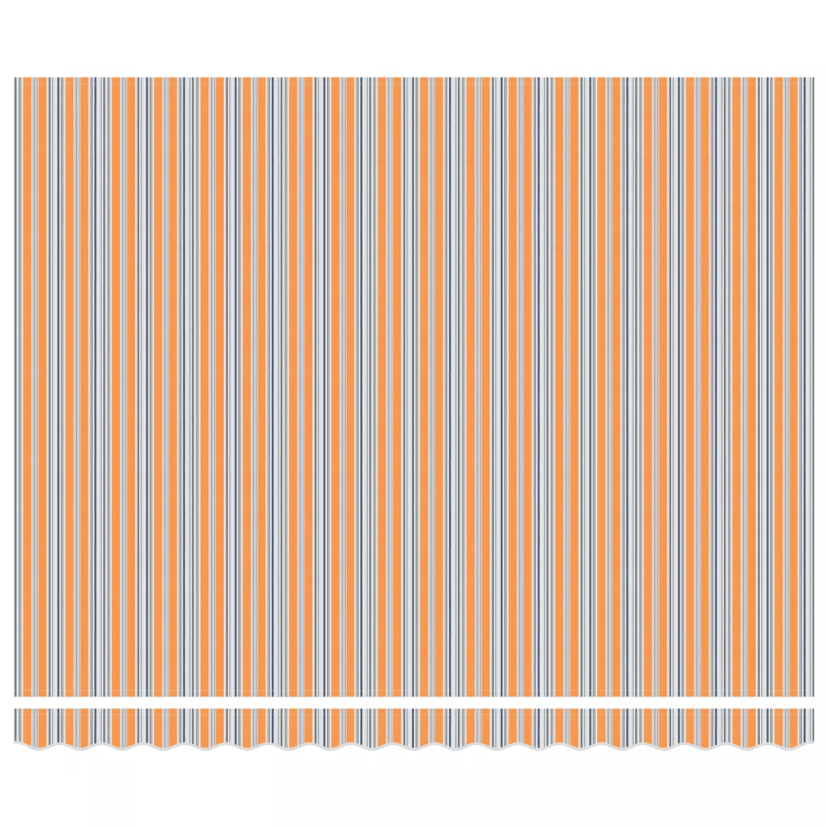 Kézi Behúzható Napellenző Többszínes Csíkkal 400x300 cm