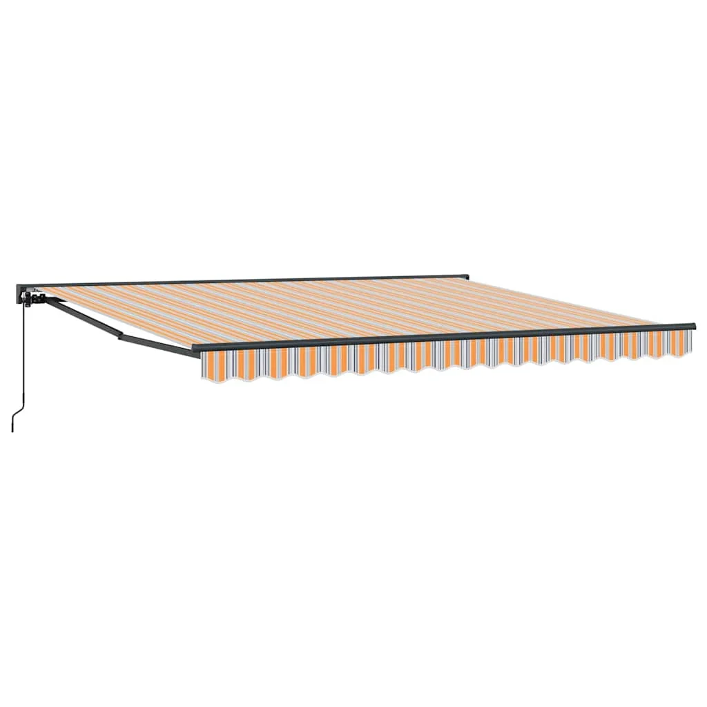 Behúzható napellenző Tengerkék 400x300 cm Fém és szövet