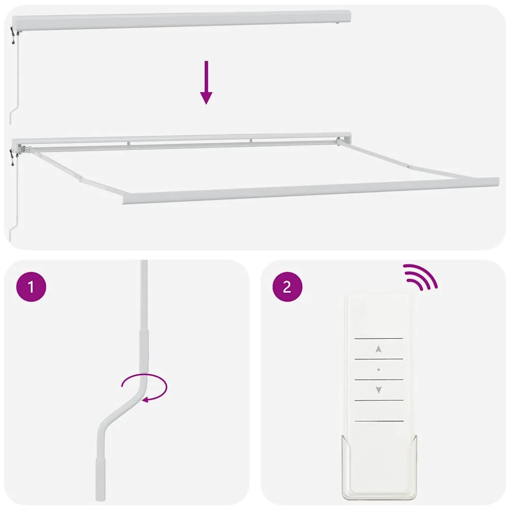 Behúzható napellenző Sokszínű 400 × 300 cm Szövet, Fém