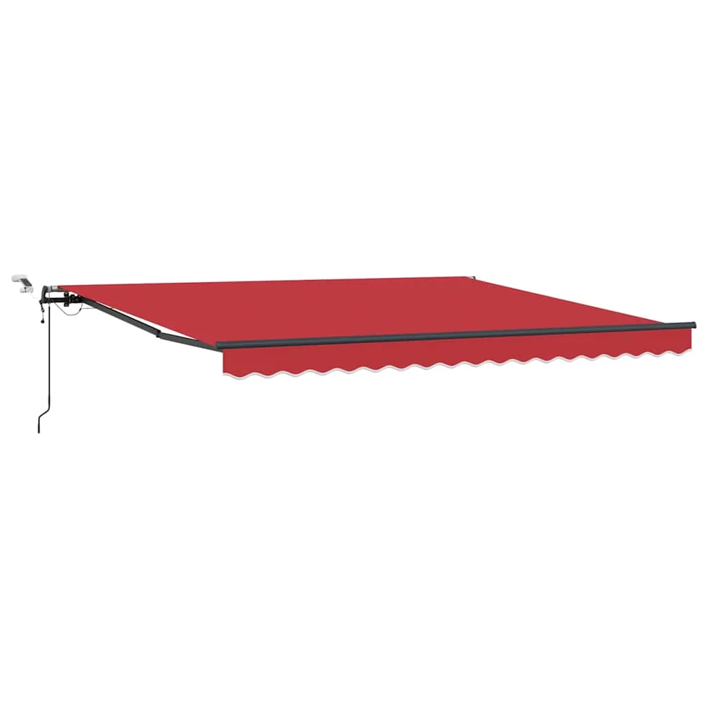 Automatikus Behúzható Napellenző LED-del Piros 400x300 cm