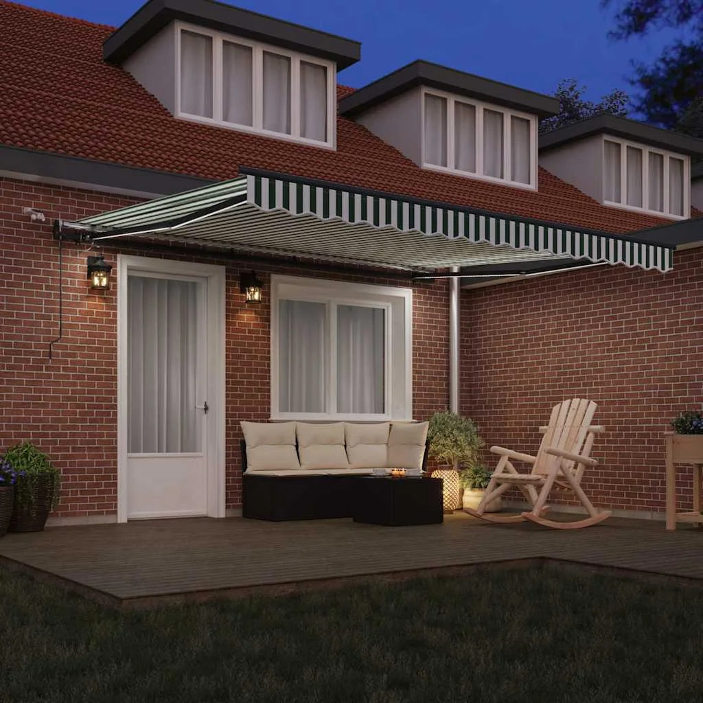 Napernyő Anyag tartalmaz Zöld és Fehér 400 × 300 cm Poliészter