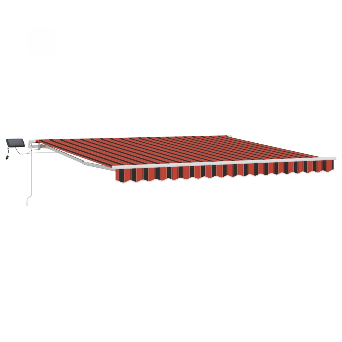 Kézi Behúzható Napernyő LED-del Narancs és Barna 400x350 cm