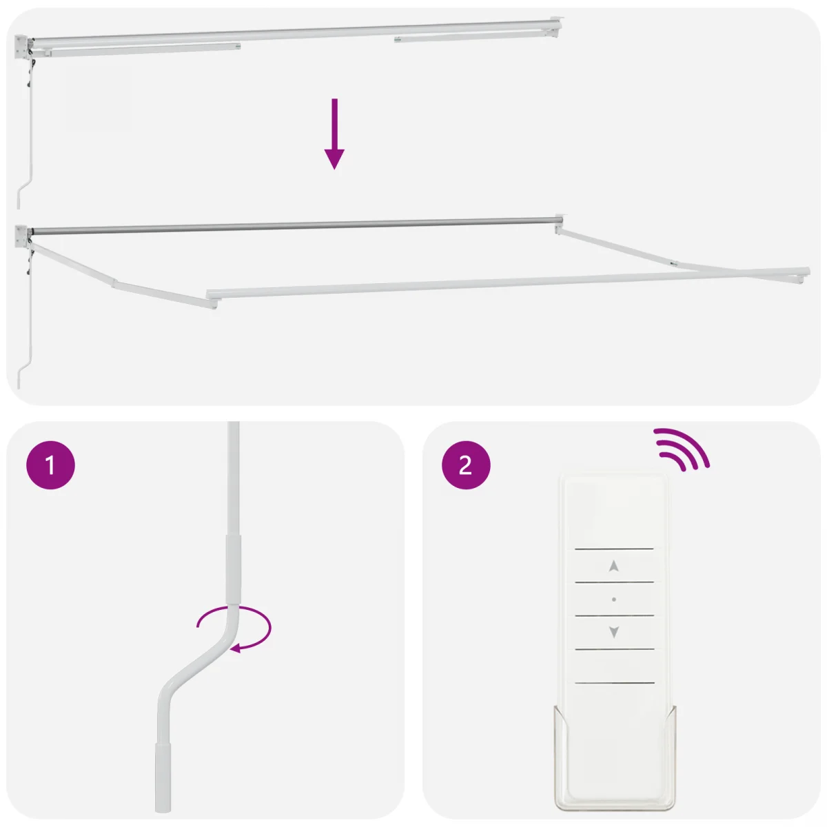 Manuális Behúzható Napellenző LED-del Sárga és Narancs 400x350 cm