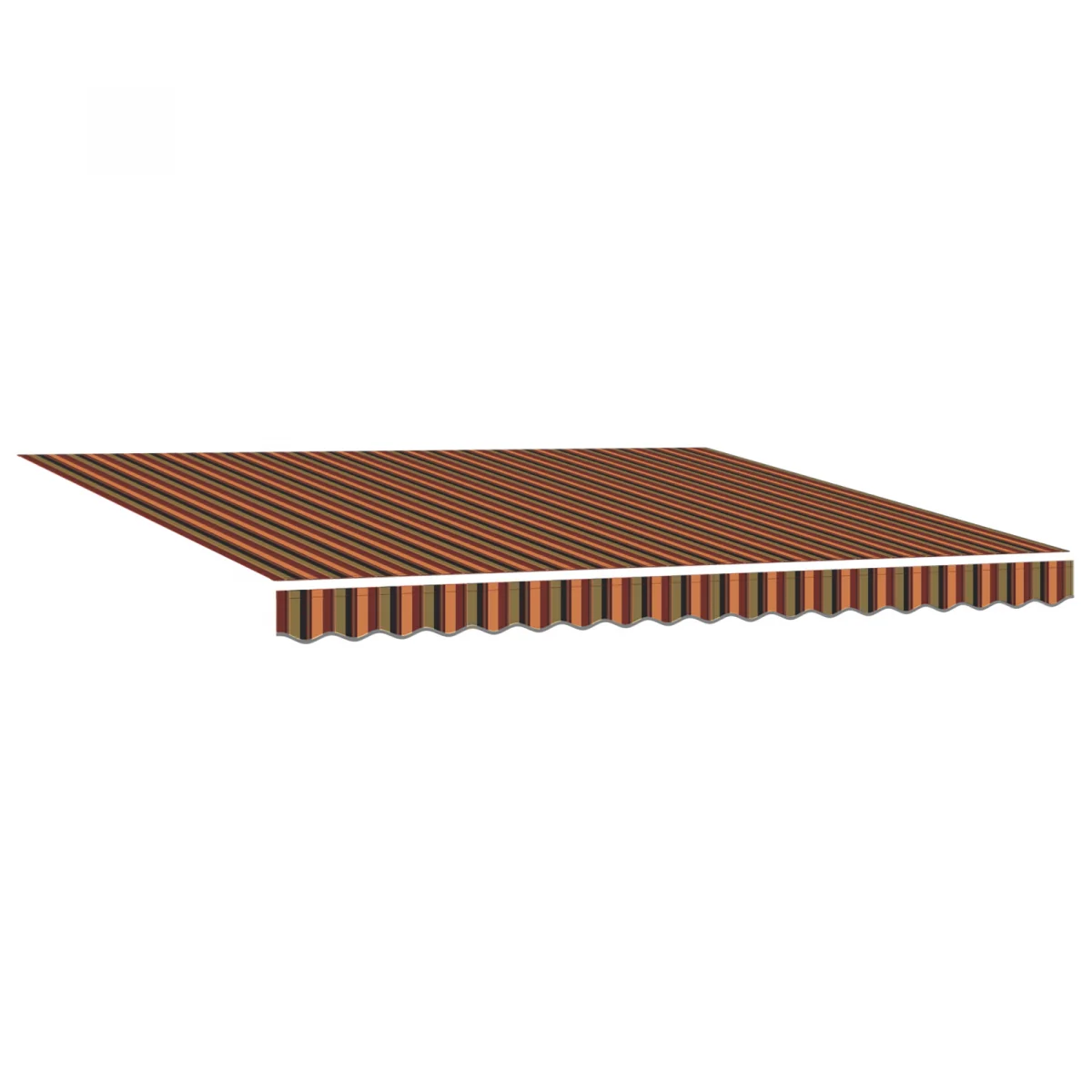 Manuális Behúzható Napellenző LED-del Sárga és Narancs 400x350 cm