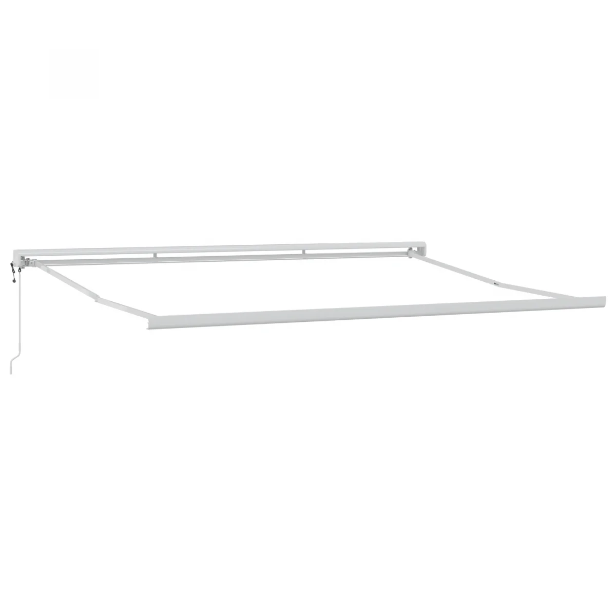 Manuális behúzható napernyő sárga és narancs 400x350 cm