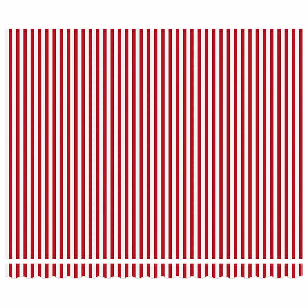 Behúzható napellenző Piros és Fehér 400 × 350 cm