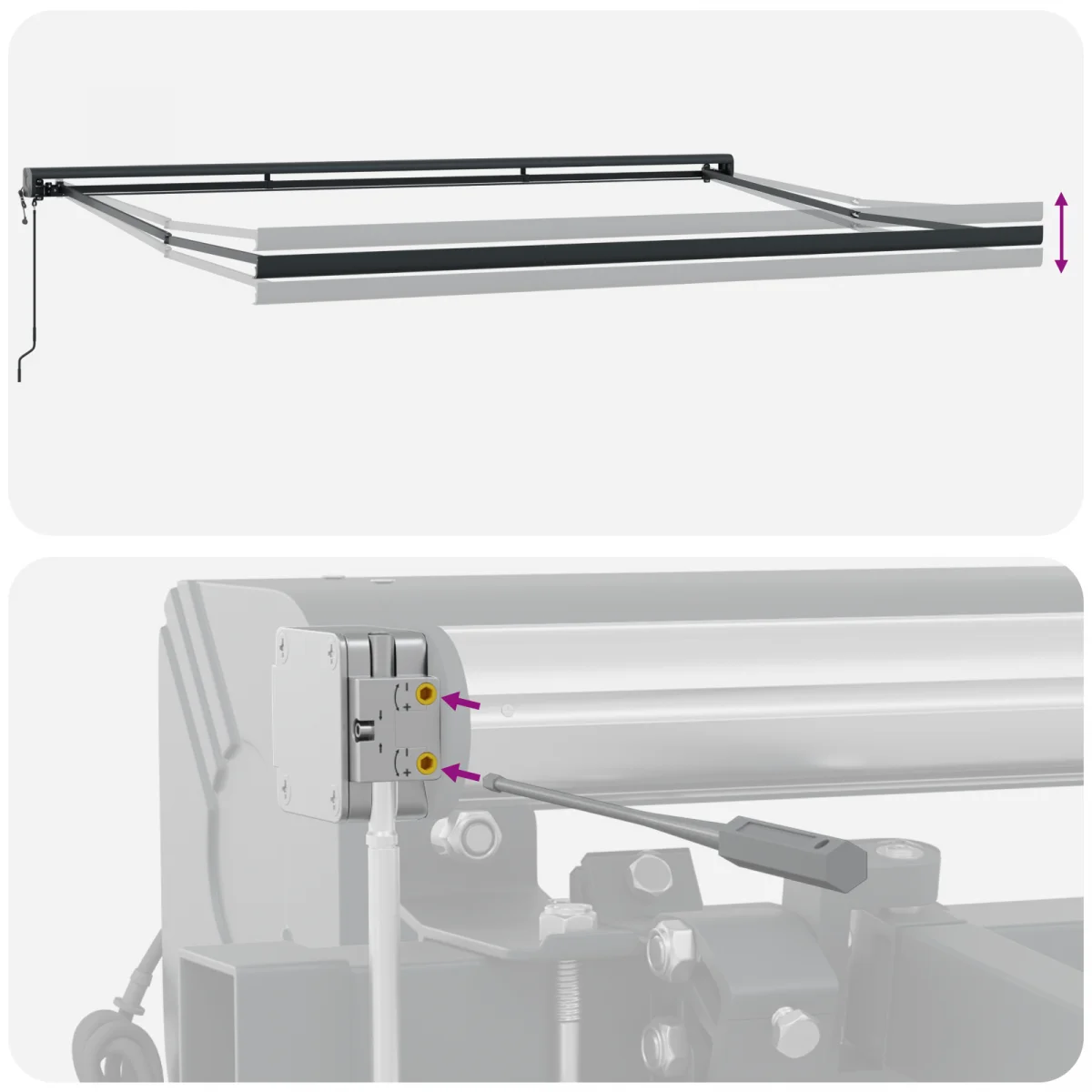 Automatikus Behúzható Napellenző Narancs és Barna 450x300 cm