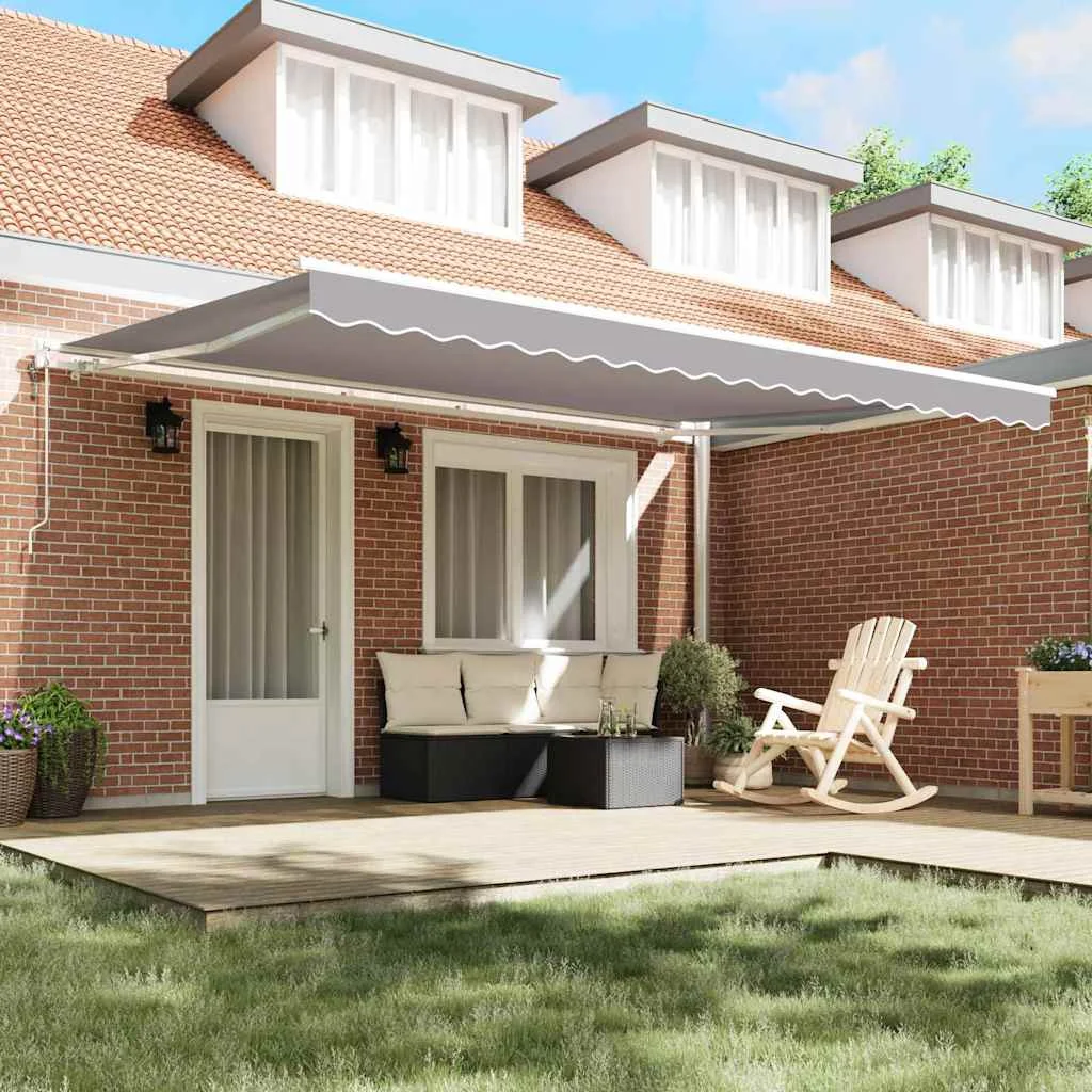 Elektromos Kihúzható Napernyő Világosszürke 450 × 300 cm