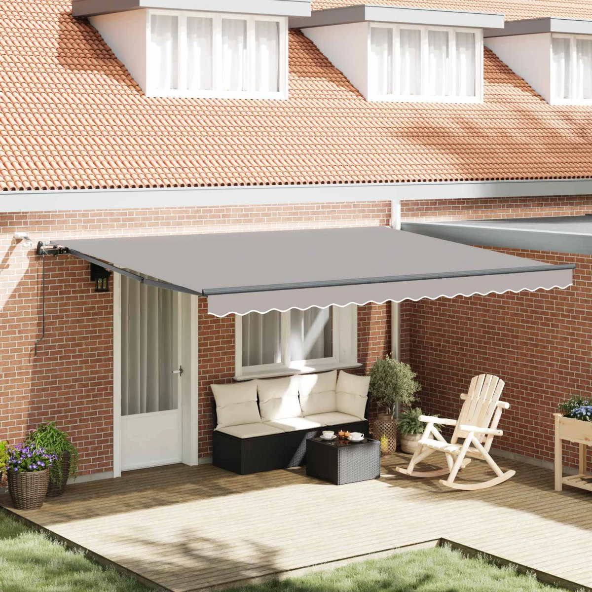 Napernyő Anyag tartalmaz Világosszürke 450 × 300 cm Poliészter