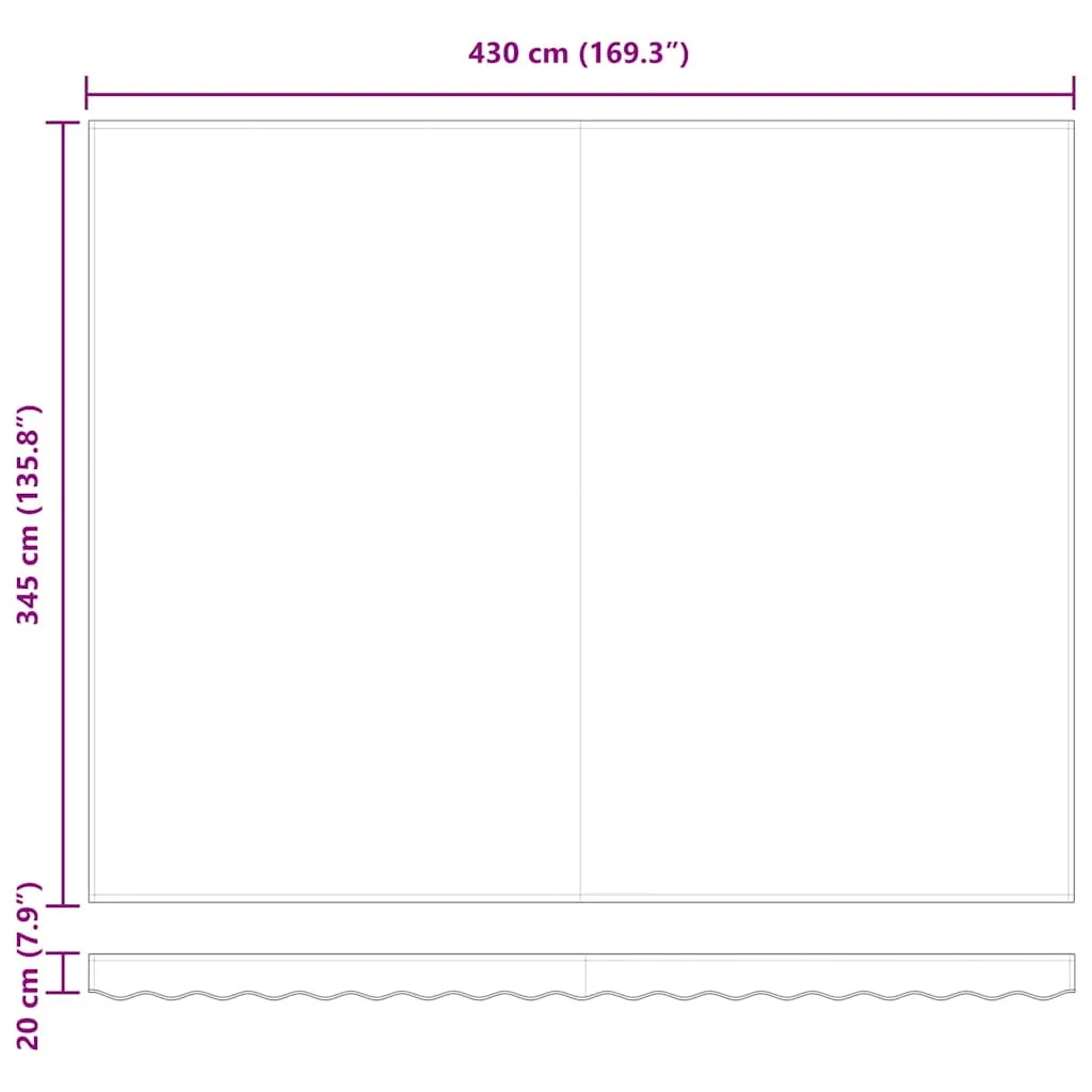 Elektromos Kihúzható Napernyő Bézs 450 × 350 cm