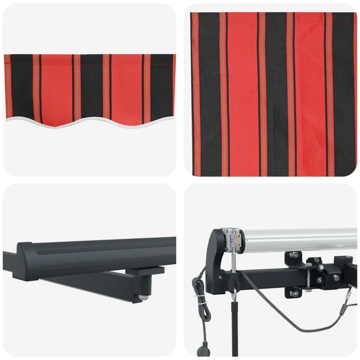 Napernyő Anyag narancssárga és barna 600 × 350 cm Poliészter