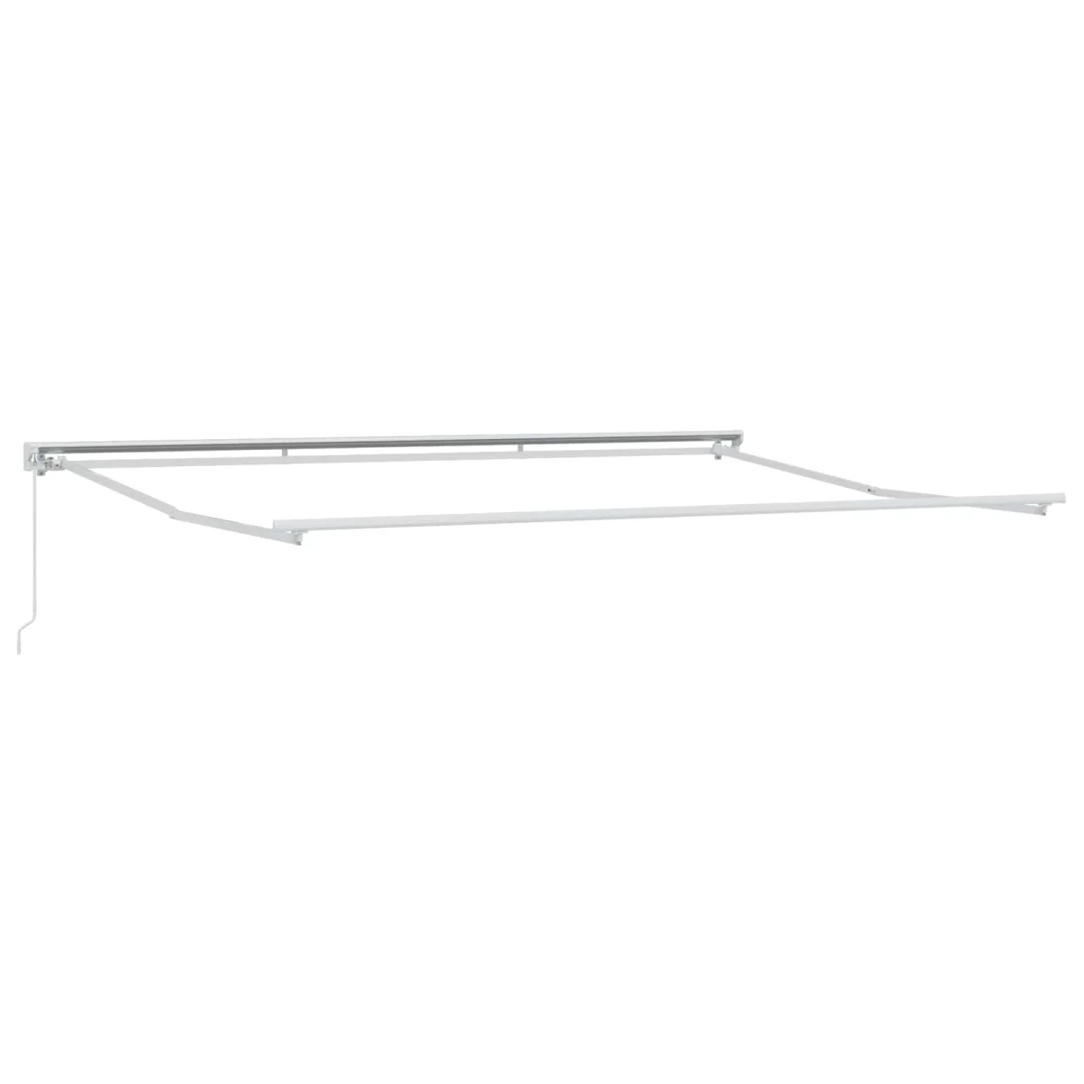 Kézi Retraktálható Napernyő Kék és Fehér 4 × 3 m